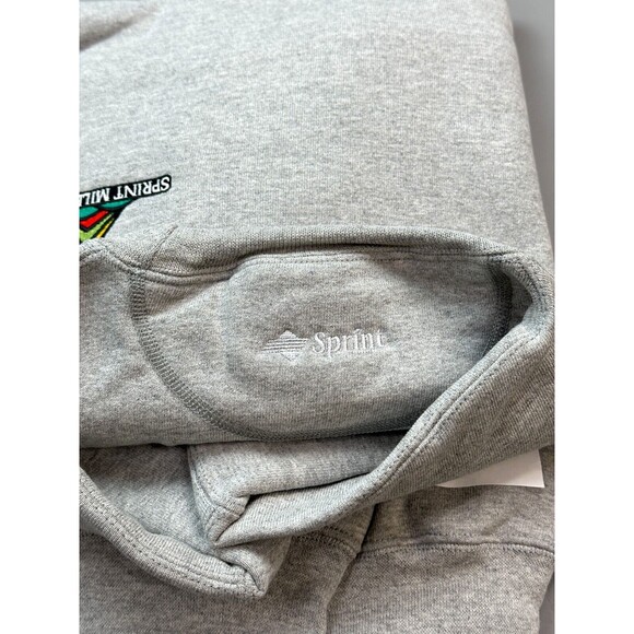 Vintage Sprint Sweater Mens XL Grey Pullover Sweatshirt USA Made Deadstock 90s - Picture 9 of 16